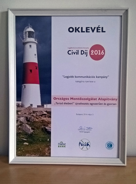   Tartsd &eacute;letben! kamp&aacute;ny, Orsz&aacute;gos Mentőszolg&aacute;lat Alap&iacute;tv&aacute;ny, 2015